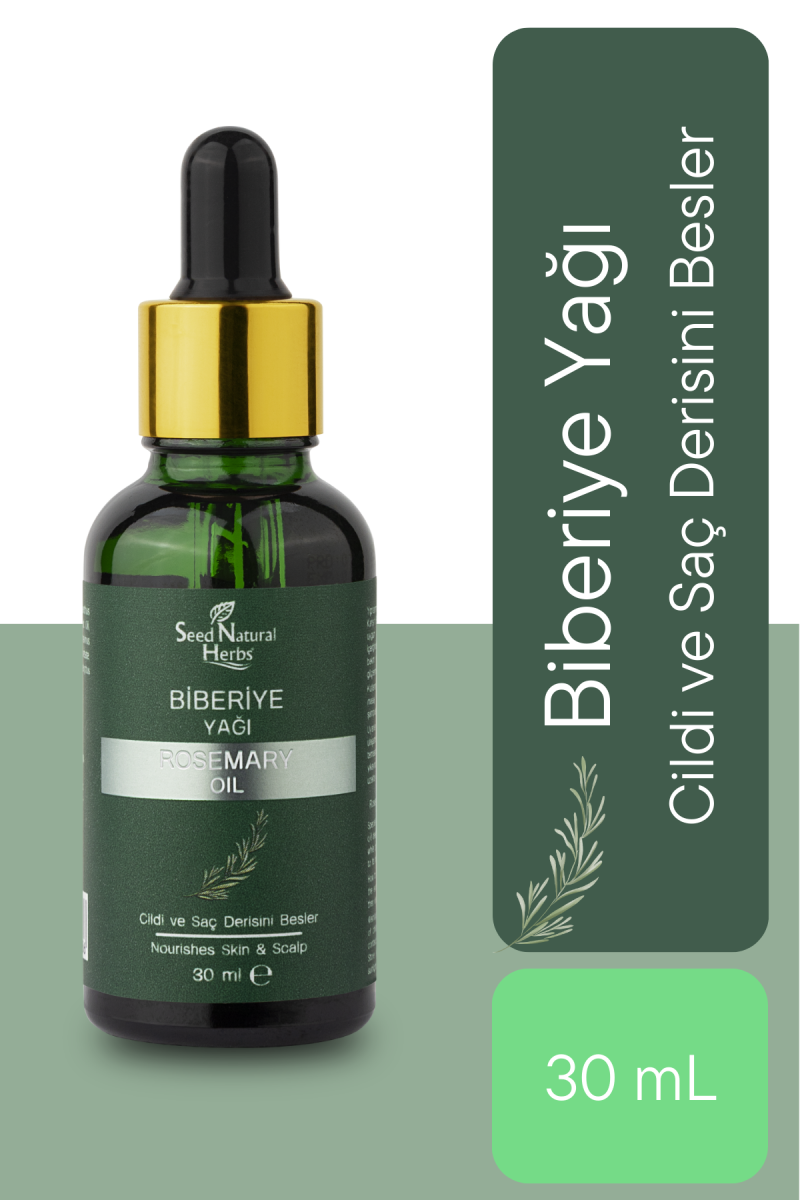 Seed Natural Herbs Doğal Biberiye Yağı Saç Dökülmesi ve Yıpranmış Saçlar için Hızlı Saç Uzatan Saç Bakımı 30 ml