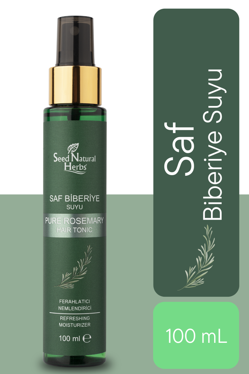 Seed Natural Herbs Biberiye Suyu Dökülme Karşıtı ve Hızlı Saç Uzatma Etkili Saf Saç Toniği 100 ml