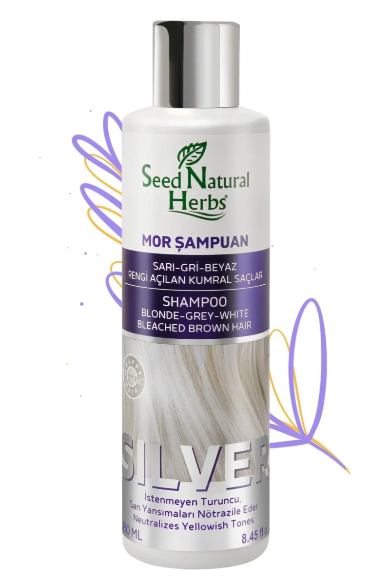 Seed Natural Herbs Silver Mor Şampuan 250 ML