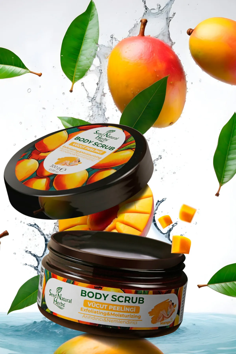Seed Natural Herbs Nemlendirici Besleyici Arındırıcı Vücut Peelingi Mango Aromalı 300 gr